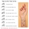 Wrapables Tiny Small Temporary Finger and Hand Tattoos for Women, 10 Sheets, Expressions